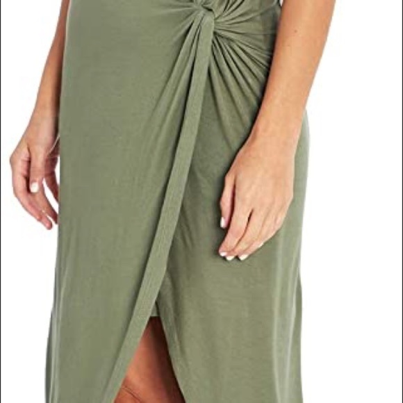 Three dots womens twist front dress olivine color size medium. Sleeveless - Picture 2 of 14